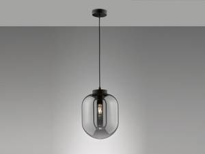 LED Pendelleuchte Glas Schwarz Esstisch Schwarz - Glas - Metall - 25 x 140 x 25 cm