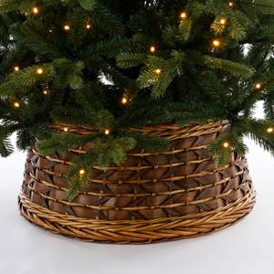 Jupe de sapin de Noël Marron - Bois massif - 50 x 21 x 50 cm