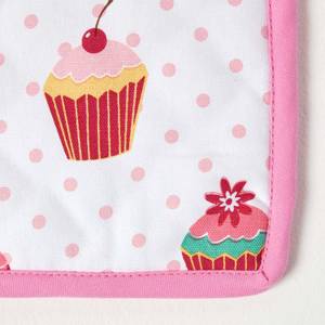 Topflappen Untersetzer Cupcakes Pink - Textil - 20 x 1 x 20 cm