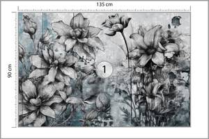 Fototapete BLUMEN Pflanzen Beton Vintage 135 x 90 x 90 cm