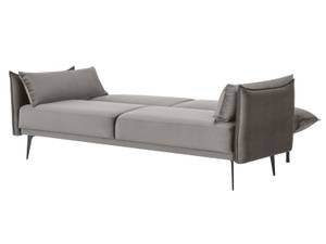 Sofa 3-Sitzer Oxnard Grau - Textil - 207 x 88 x 86 cm