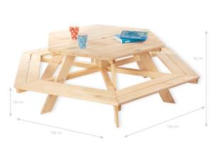 Kindersitzgarnitur Nicki I Braun - Holzwerkstoff - 163 x 51 x 163 cm