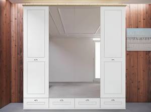 Kleiderschrank Lend Weiß - Holzwerkstoff - 203 x 205 x 55 cm