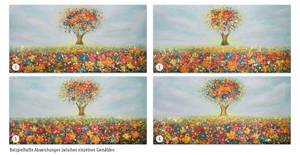 Acrylbild handgemalt Feld der Facetten Massivholz - Textil - 120 x 60 x 4 cm