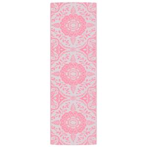 Tapis d'extérieur 3006547-52 Rose foncé - Matière plastique - 250 x 1 x 80 cm