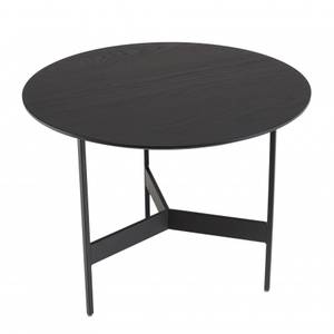 Table basse ronde noire 50x50cm Noir - Métal - 50 x 38 x 50 cm