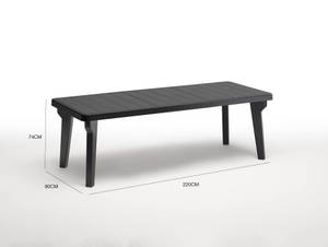 Table d'extérieur Mercurio Anthracite Anthracite