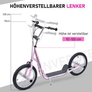 Kinderscooter 371-026PK Pink - Metall - 58 x 100 x 143 cm