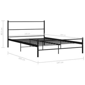 Cadre de lit 3001507 Noir - Largeur : 147 cm