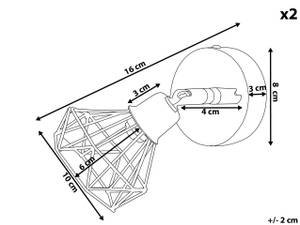 Lampes projecteur ERMA Cuivre - Nombre de pièces dans le lot : 2