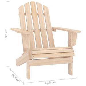 Chaise de jardin avec table 3010079 Marron - Bois massif - Bois/Imitation - 40 x 45 x 40 cm
