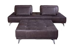 Sofa mit Hocker WIOLO Grau