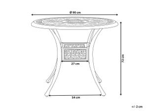 Table ronde ANCONA Marron - Marron foncé