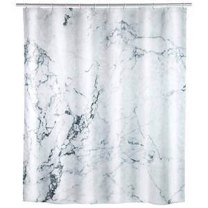 Polyester Duschvorhang Beton, Wenko Grau - Textil - 200 x 1 x 180 cm