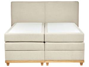 Boxspring Bett DYNASTY Beige - Creme - Eiche Hell - Breite: 180 cm