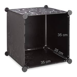 Étagère cubes 18 compartiments Noir - Translucide