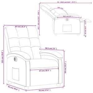 Fauteuil inclinable électrique 3032264-4 Vert foncé