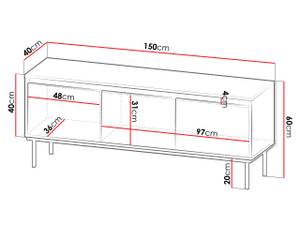 TV-Lowboard Carmesi 3D Weiß