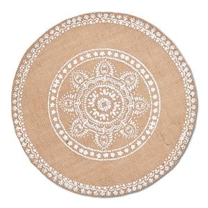 Platzset "Mandala", Jute, natur, Ø38cm Braun - Textil - 38 x 1 x 38 cm