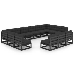 Garten-Lounge-Set 3009761-2 (13-teilig) Anthrazit - Schwarz