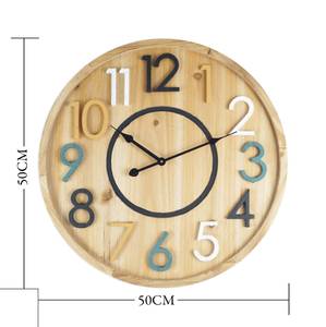 Horloge murale Kigelia Marron - Bois manufacturé - 5 x 50 x 50 cm