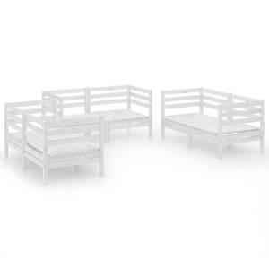 Garten-Lounge-Set Weiß - Massivholz - Holzart/Dekor - 64 x 63 x 64 cm