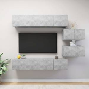 TV-Schrank 6er Set D991 Grau - Holzwerkstoff - 30 x 30 x 80 cm