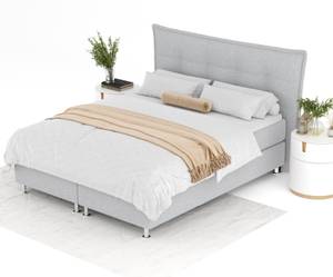 Boxspringbett Minori Hellgrau - Breite: 200 cm