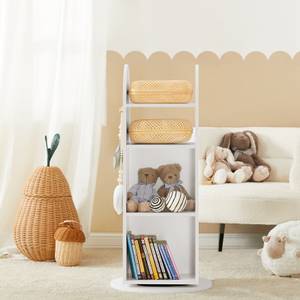 Étagère enfant KMB64-W Blanc - Bois manufacturé - 48 x 105 x 48 cm