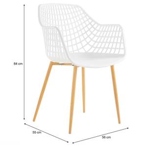 Chaises LUCIA (Lot de 4) Imitation chêne blanc