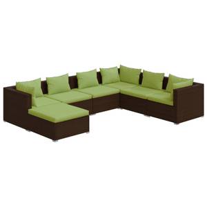 Salon de jardin (lot de 7) 3013633-14 Marron - Vert