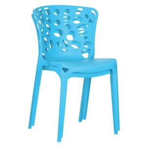 Chaise de jardin lot de 2 2456 Bleu - Lot de 2