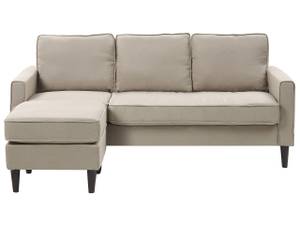 Sofa mit Ottomane AVESTA 2-tlg Beige - Schwarz