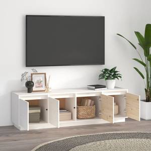 TV-Schrank D894 Weiß - Massivholz - 37 x 45 x 156 cm