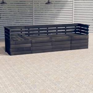 Gartensitzgruppe K5355(4-Sitzer) Grau - Massivholz - 72 x 65 x 60 cm