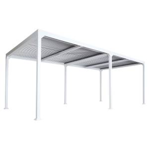 Alu Pergola L41 Weiß - Metall - 590 x 224 x 306 cm