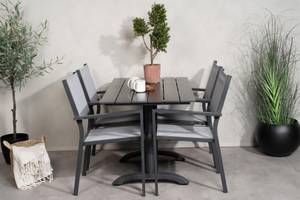 Gartenset Denver Schwarz - Metall - 120 x 70 x 72 cm