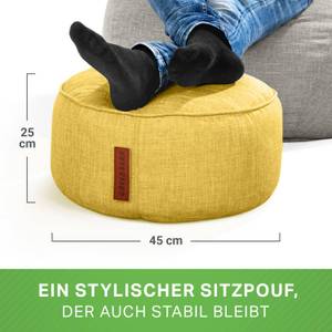 Sitzsack-Hocker "Home Linen" 45x25cm Gelb