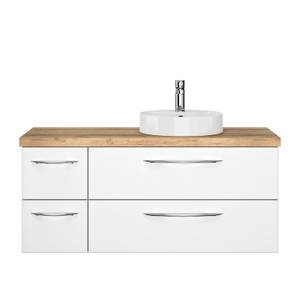 Waschtisch-Set in weiß 118cm mit Becken Weiß - Holzwerkstoff - 118 x 62 x 45 cm