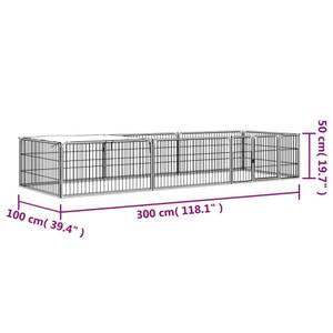 Parc pour chiens 3015786 100 x 300 cm