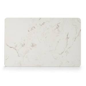 Servierplatte, eckig, Marmor, weiß Weiß - Stein - 18 x 1 x 28 cm