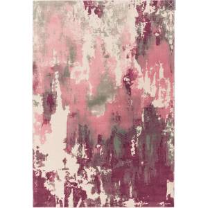 Tapis de salon ORBIT Rose foncé - 200 x 200 cm