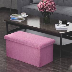 Sitzbank Sitzhocker Sitzwürfel Fußhocker Pink - Textil - 78 x 38 x 38 cm