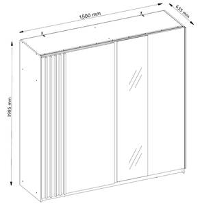 Schwebetürenschrank BAYADERO Schwarz - Braun - Breite: 150 cm