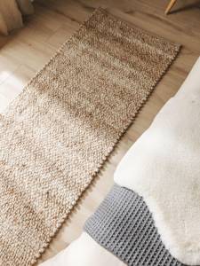 Wollteppich Finn Beige - 70 x 2 x 200 cm