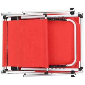 Chaise longue Rouge - Métal - 58 x 105 x 186 cm