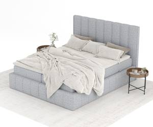 Boxspringbett Moretti Grau - Breite: 200 cm