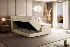 Boxspringbett VILA KING Ecru - Breite: 160 cm