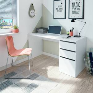 Bureau Reedsport Blanc Blanc - Bois manufacturé - 138 x 74 x 60 cm