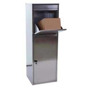 Paketkasten L57-140 Silber - Metall - 46 x 140 x 45 cm